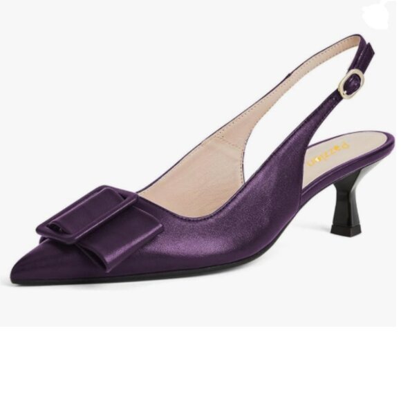 Elegant Purple Slingback Heels - Picture 1 of 8